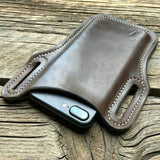 Belt Mounted Phone Holster Leather phone stuff BushLine   