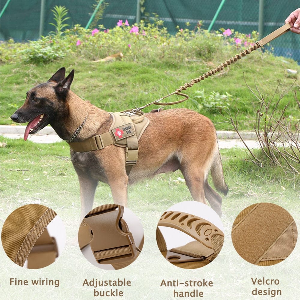 Dog Harness Vest With Handle & Lead Dog Stuff BushLine   