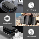 43800mAh Solar Wireless Power Bank solar power BushLine   