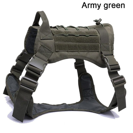 Tactical Dog Vests non pull Leads and Packs 2023 Dog Stuff BushLine Army green Straps M 