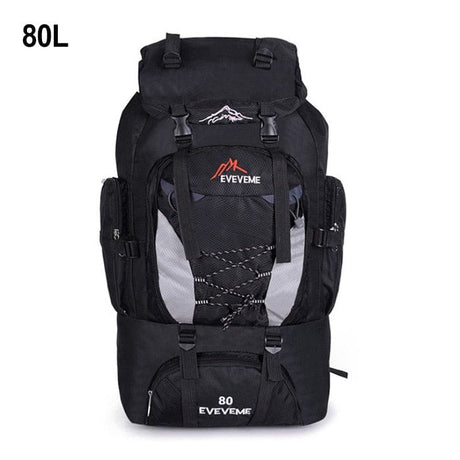 90L and 80L Hiking Camping Backpack BackPacks BushLine 80L Black Bag  