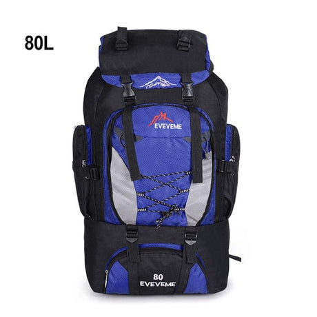 90L and 80L Hiking Camping Backpack BackPacks BushLine 80L Blue Bag  