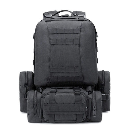 55L-70L Molle Tactical Backpack 4in1 BackPacks BushLine black