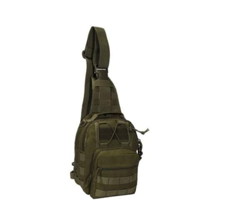 Expandable Molle Tactical Shoulder Sling Pack Bag BackPacks BushLine Green  