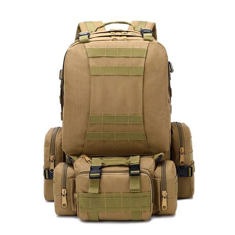 55L-70L Large Capacity  4 in 1Molle Tactical Backpack BackPacks BushLine Khaki  