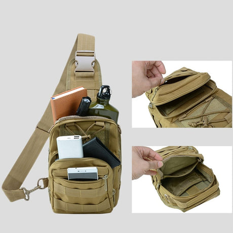 Expandable Molle Tactical Shoulder Sling Pack Bag BackPacks BushLine   