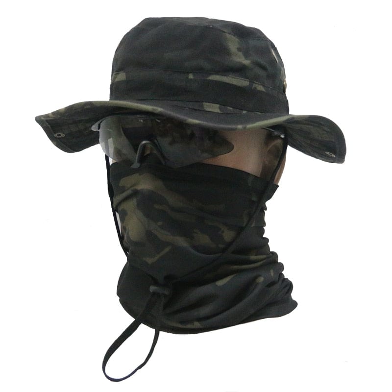 Balaclava Neck Face Scarf with Tactical Bonnie Hat + glasses 2023 tactical hats BushLine   