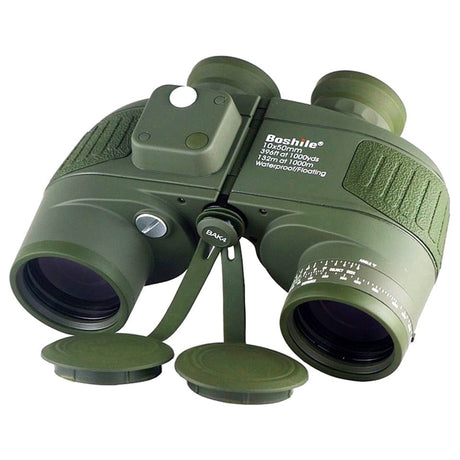 Boshile 10x50 Digital Compass Range Finder Binoculars 2023 Binoculars BushLine White  