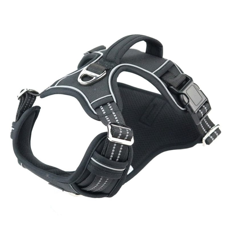 Dog Harness Adjustable Large & Medium Dog Stuff BushLine Black S