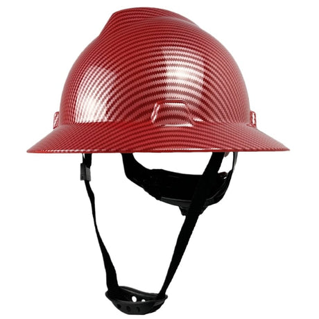 USA Fashion CE Full Brim Hard Hat 2023 Hi-Vis & Safety BushLine BR Red  