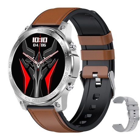 Bluetooth Smart Tracker Smartwatch Watchs BushLine brown belt  