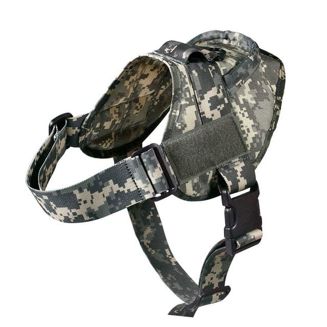 Dog Harness Vest With Handle & Lead Dog Stuff BushLine ACU  Vest L 