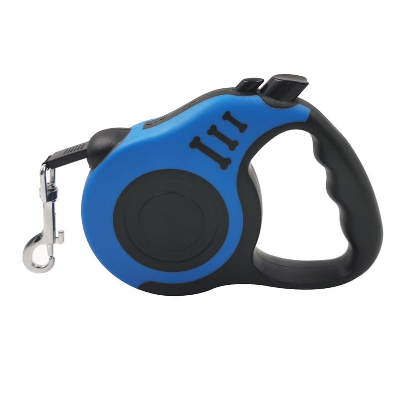 Retractable Dual Dog Leash with Light 2023 Dog Stuff BushLine Blue-Single traction  