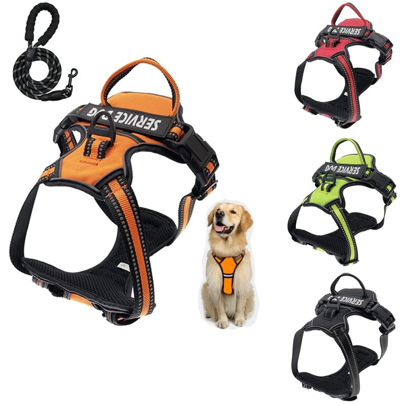 New Dog Vest Harness Leash Reflective 2023 Dog Stuff BushLine   