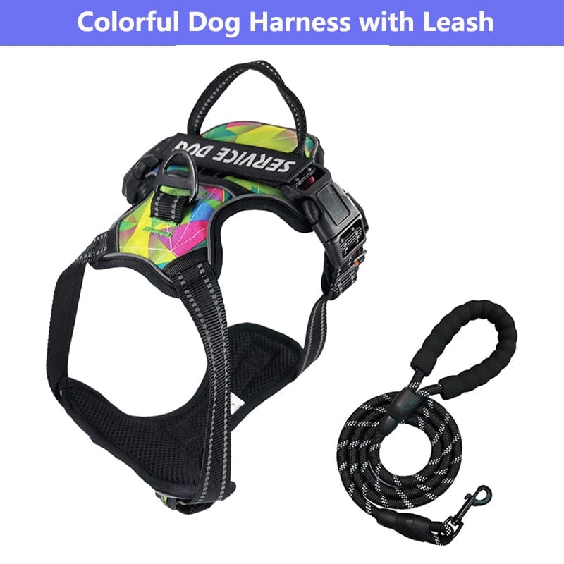 New Dog Vest Harness Leash Reflective 2023 Dog Stuff BushLine Rose Red S 