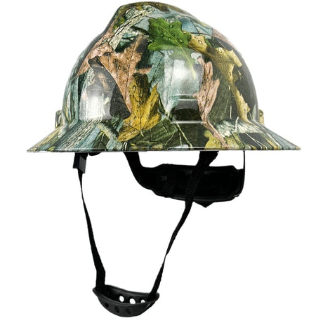CE Full Brim Safety  Hard Hat Hi-Vis & Safety BushLine Forest  