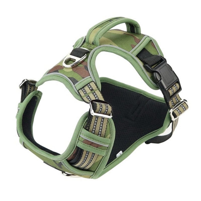 Dog Harness Adjustable Large & Medium Dog Stuff BushLine Green S 