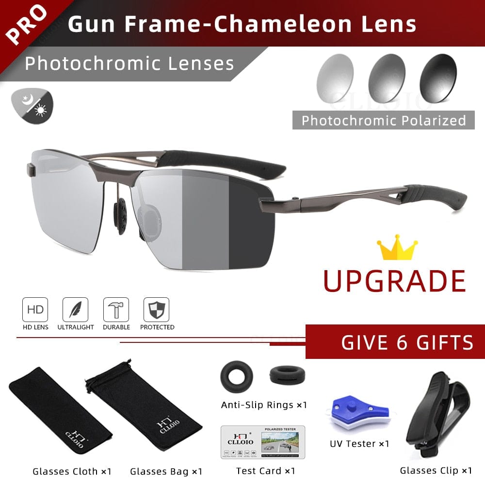 Photochromic Polarized Sunglass's Optics BushLine Gun-Photochromic  