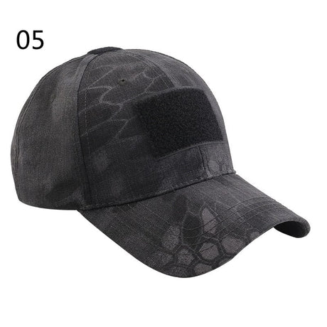 Outdoor Camouflage Special Forces Tactical Camo hat 16 designs Hats BushLine 05 Python Black  
