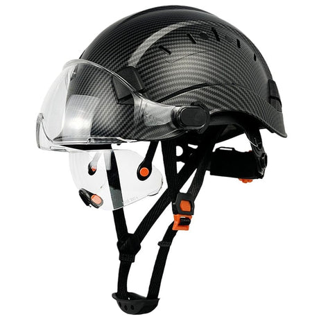 CE Carbon Fiber Pattern Construction Safety Helmet head protection BushLine MT BK CS Visor  