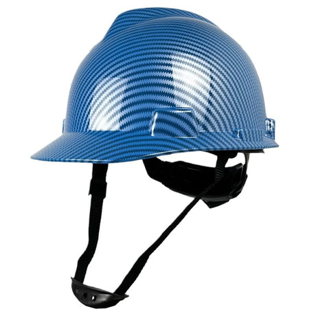 CE EN397 Industrial Carbon Color Safety Helmet 2023 Hi-Vis & Safety BushLine BR Blue  