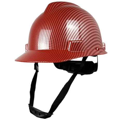 CE EN397 Industrial Carbon Color Safety Helmet 2023 Hi-Vis & Safety BushLine CR Red  