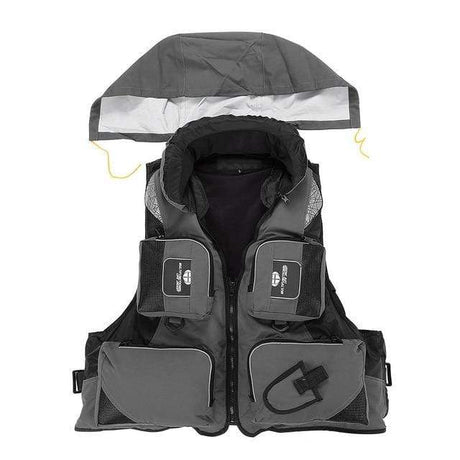 Life Jacket Survival Vest - Pockets 2023 marine BushLine Gray L 