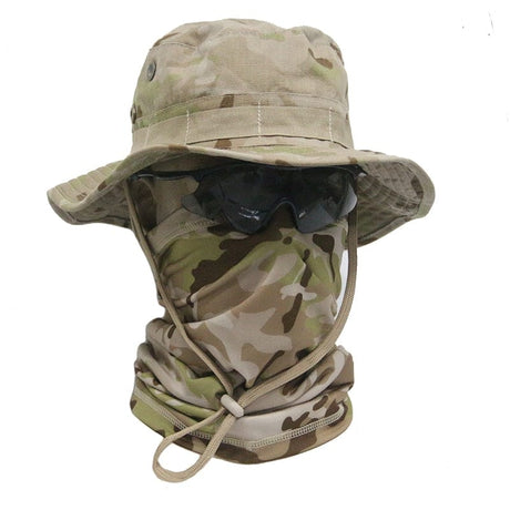 Balaclava Neck Face Scarf with Tactical Bonnie Hat + glasses 2023 tactical hats BushLine MC-3  
