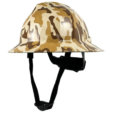 CE Full Brim Safety  Hard Hat Hi-Vis & Safety BushLine MILITARY YELLOW  