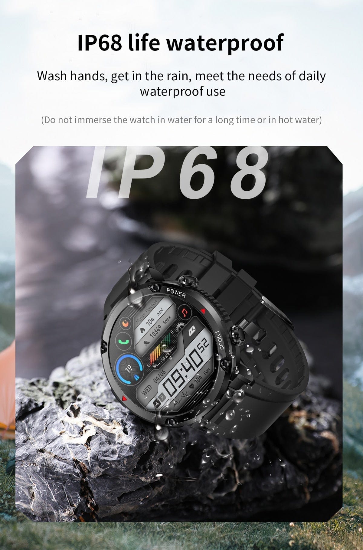 T30 Smart Watch AMOLED Display Outdoor Bluetooth Watchs BushLine   