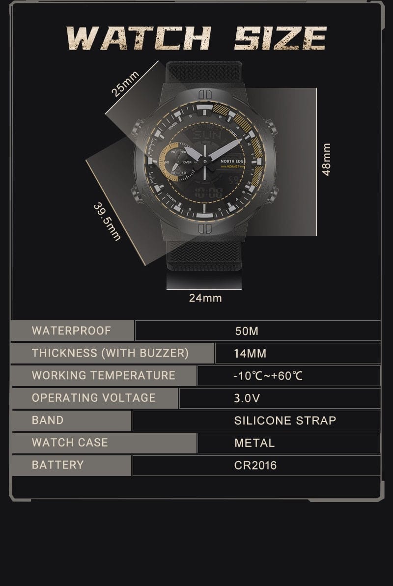 NORTH EDGE HORNET Speed Tracker Watchs BushLine   