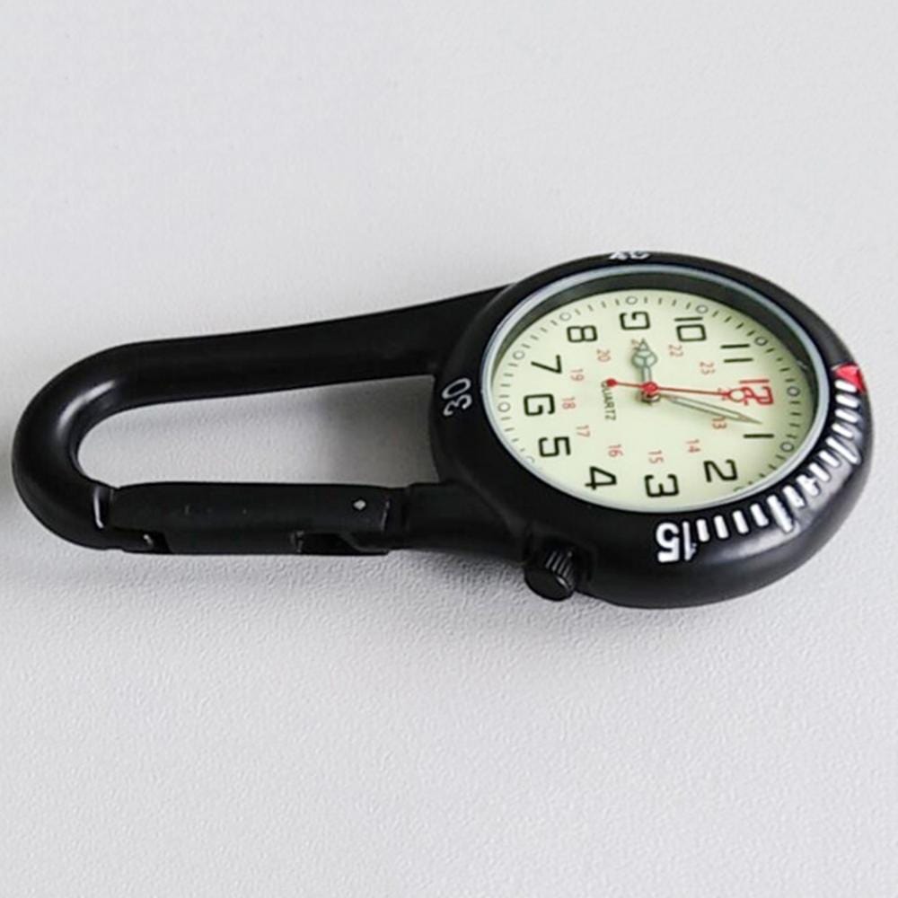 Carabiner Compass Watch Black or Silver Optics BushLine   