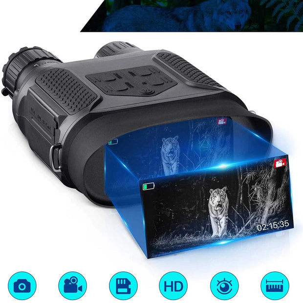 Head-Mounted Night Vision Goggles - Rechargeable Hands Free Night Vision  Binoculars Goggles,1312FT Digital Infrared Viewing for Adults,Include 32GB  SD