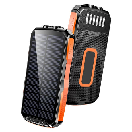 Solar Power Bank 30000mAh Wireless Charging solar power BushLine Orange with wireless  