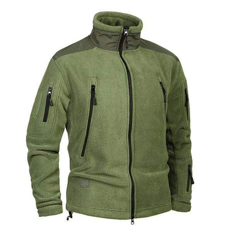 Fleece Jacket Windproof & Warm Outdoor Clothing BushLine OD L 