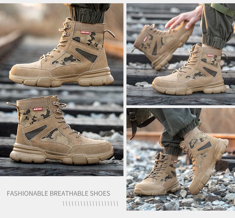Impact Proof Outdoor Mens Tan Work Boots Adventure Footware BushLine   