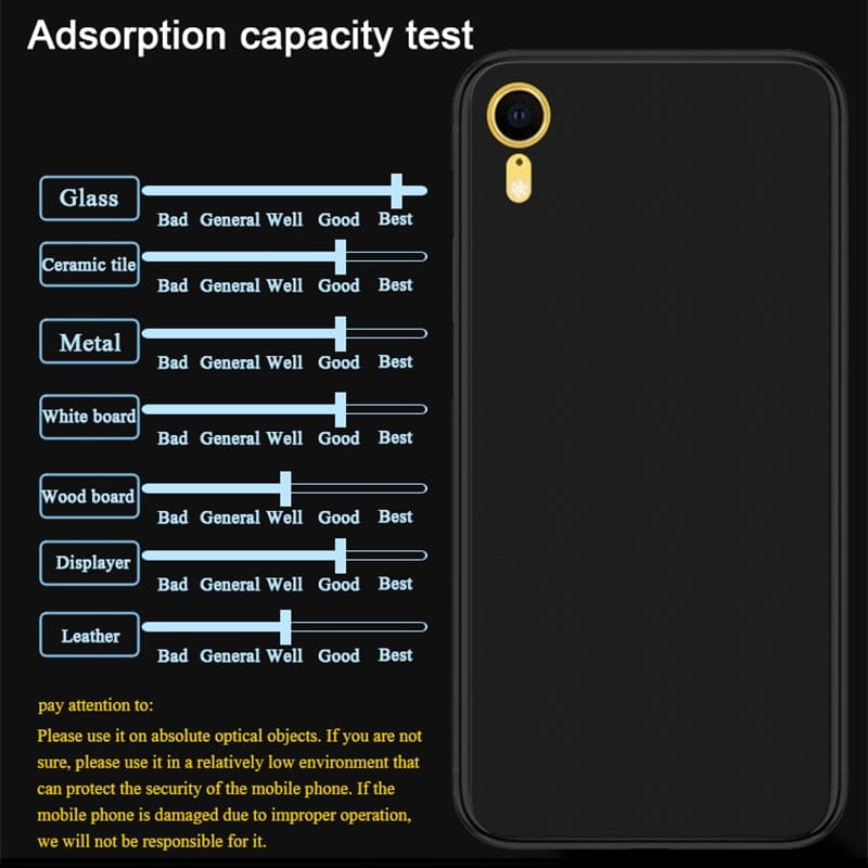 Anti Gravity iPhone Cases Shockproof Nano Suction phone stuff BushLine   