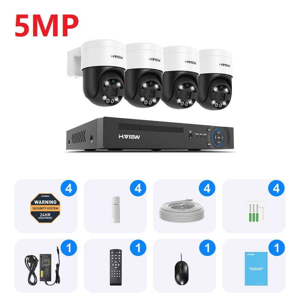 H.View AI Human Detect Security Camera Security Cameras BushLine   