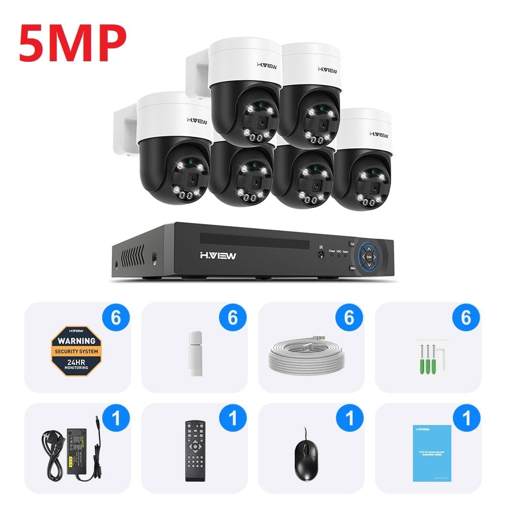 H.View AI Human Detect Security Camera Security Cameras BushLine   