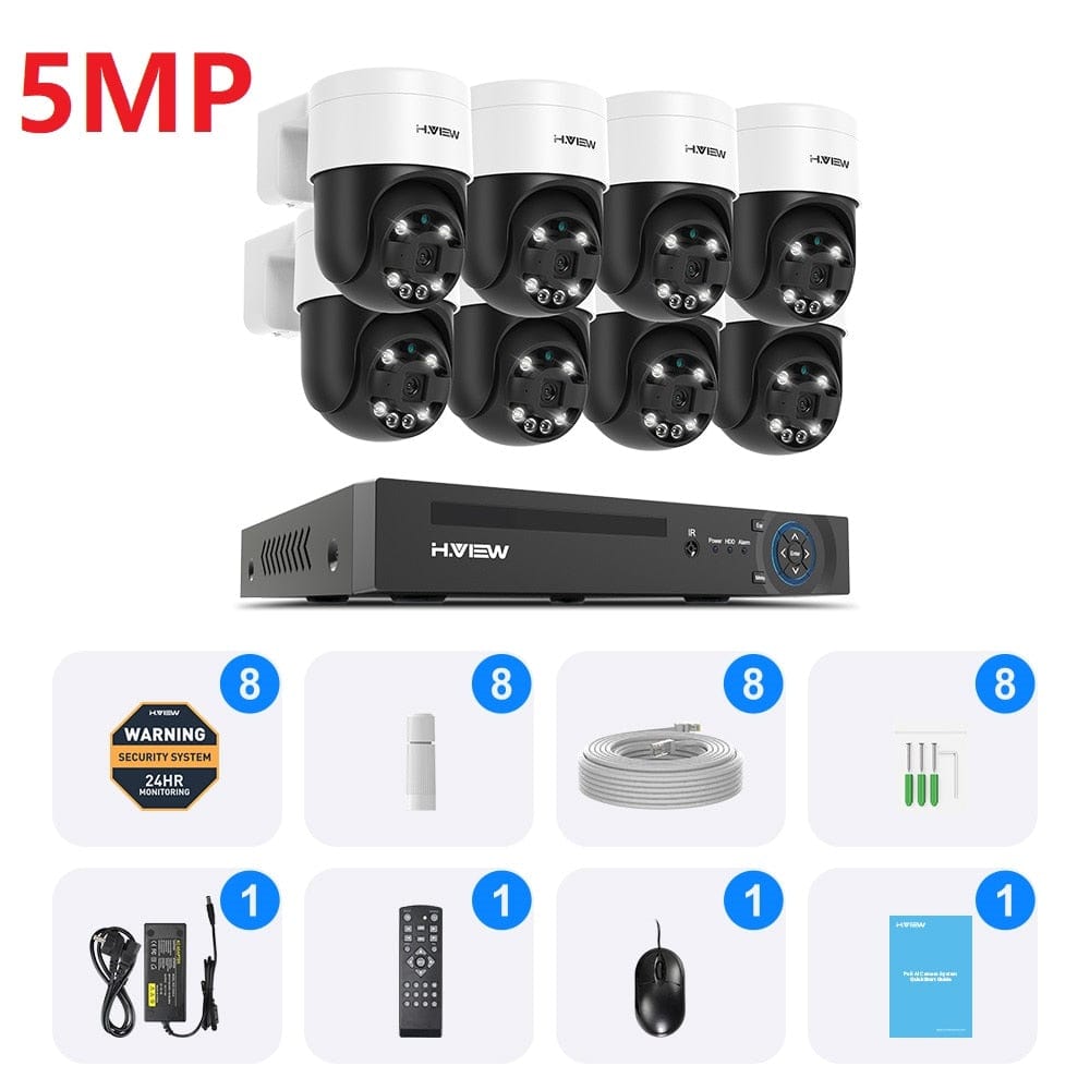 H.View AI Human Detect Security Camera Security Cameras BushLine   