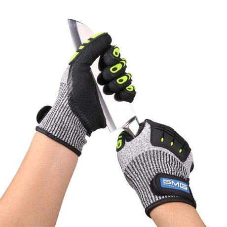 EN388-certified Anti Impact & Anti Cut Gloves Hi-Vis & Safety BushLine L  