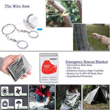 Outdoor Basic Survival Emergency Aid Kits 13 in 1 survival BushLine   