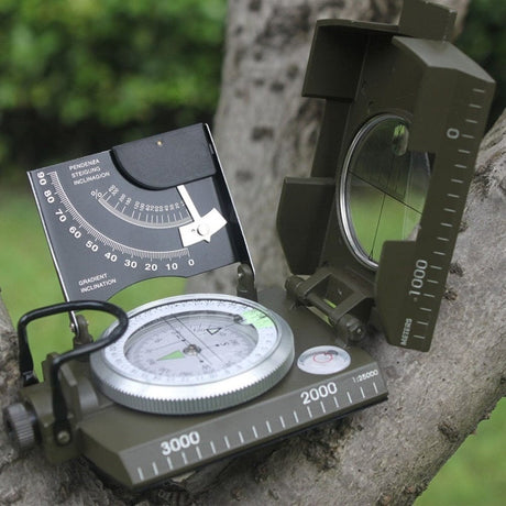 Outdoor Survival Compass Navigation Equipment survival BushLine Green with slope  