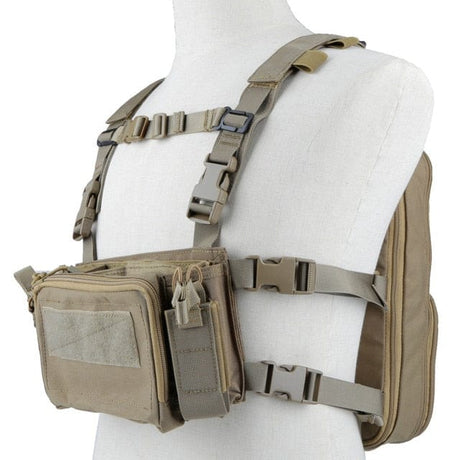 MOLLE Chest Rig Vest Flatpack Tactical Backpack BackPacks BushLine TAN  