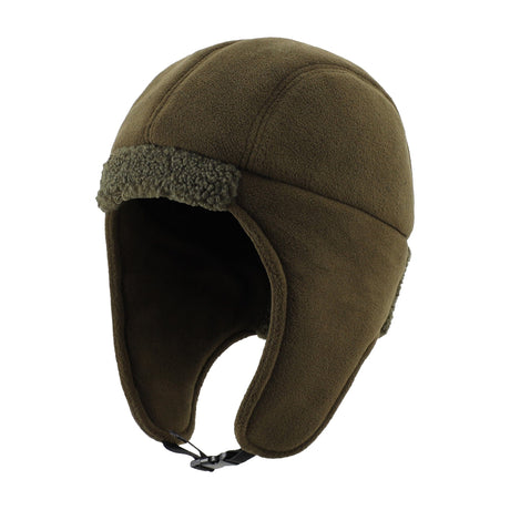 Trapper Beanie Windproof with Ear Flaps Thermal & Wool Beanies BushLine Army Green 57-59cm 