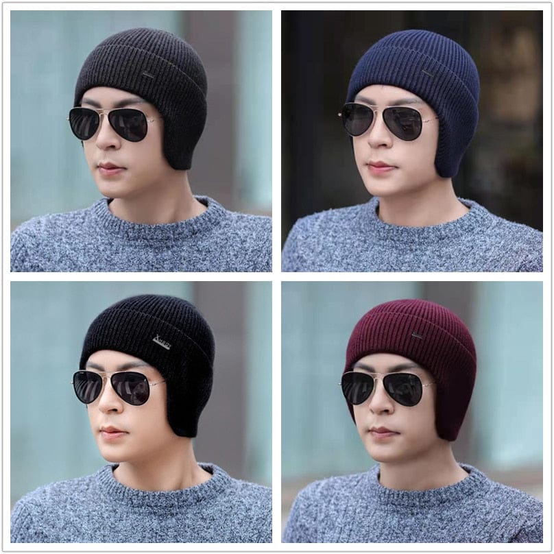 Warm up Wool Beanie with Earflaps