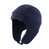 Trapper Beanie Windproof with Ear Flaps Thermal & Wool Beanies BushLine Navy Blue 57-59cm 