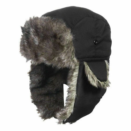 Russian Furr lined winter Bomber Hat Thermal & Wool Beanies BushLine Green  