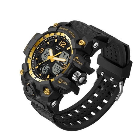 6030 Sports Military Quartz Watch Watchs BushLine Black Gold  