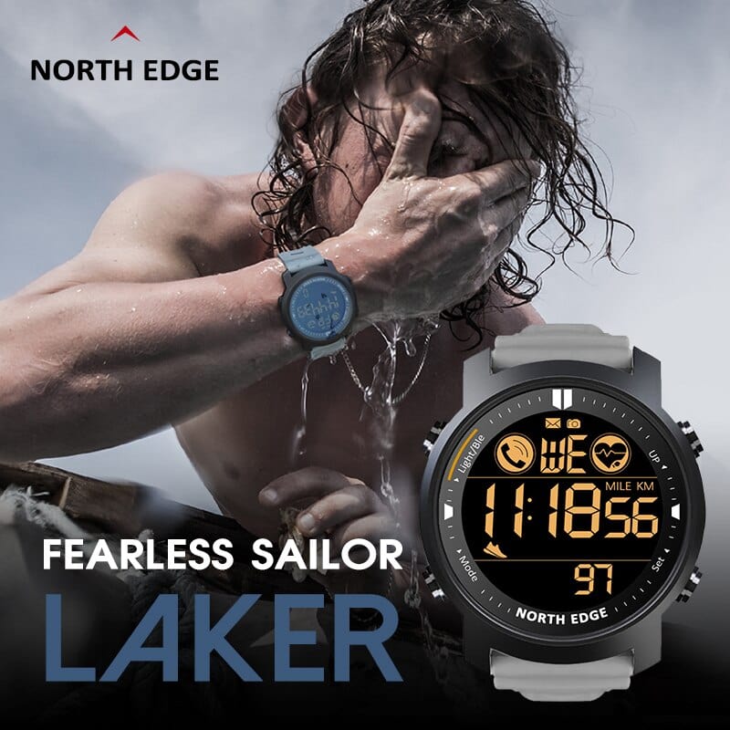 NORTH EDGE Watch Waterproof 50m Android IOS Watchs BushLine   